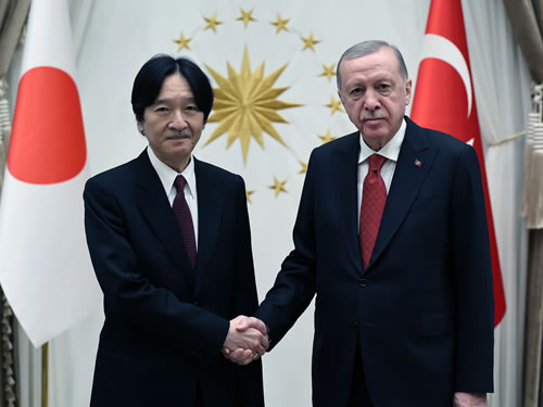 Cumhurbaşkanı Recep Tayyip Erdoğan, Türkiye’ye resmi ziyarette bulunan Japonya Veliaht