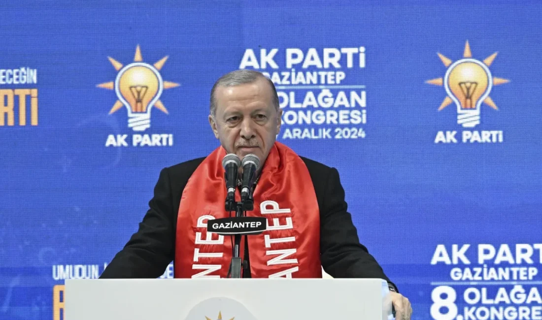 Cumhurbaşkanı Recep Tayyip Erdoğan, Gaziantep’te düzenlenen AK Parti 8. Olağan