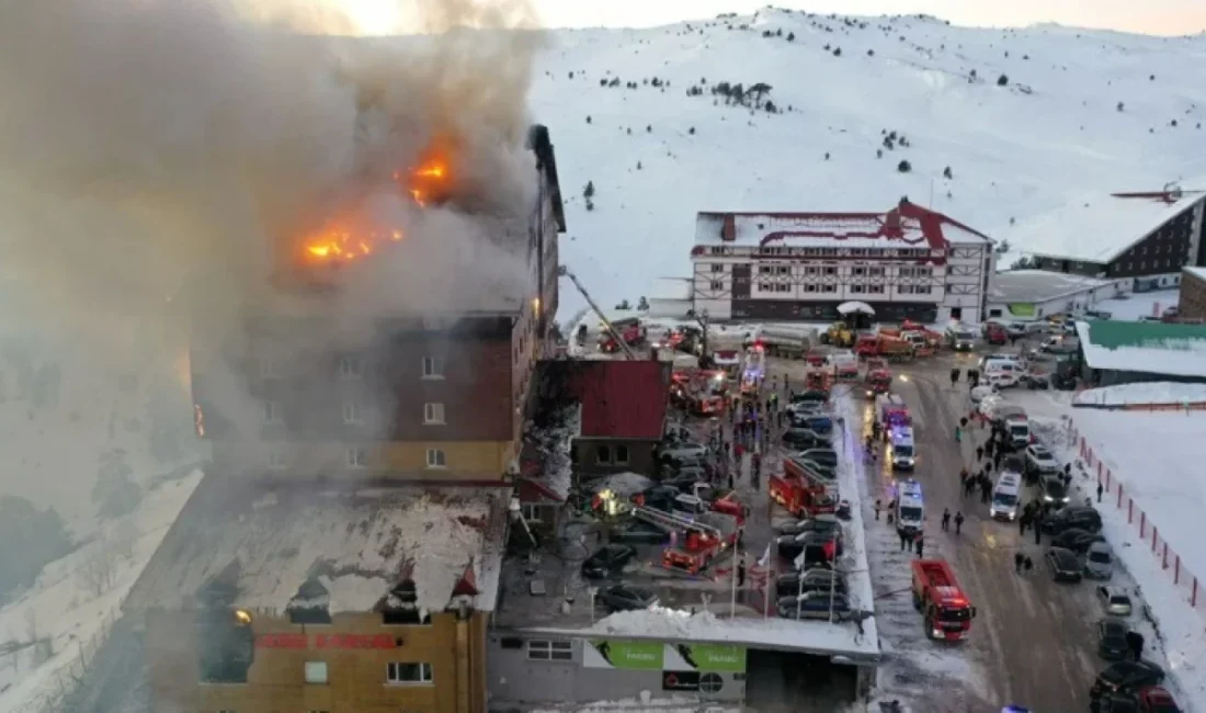 Bolu’nun ünlü kayak merkezi Kartalkaya'da bulunan Grand Kartal Otel’de çıkan