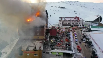 Bolu’nun Kartalkaya Kayak Merkezi’nde bulunan Grand Kartal Otel’de 21 Ocak