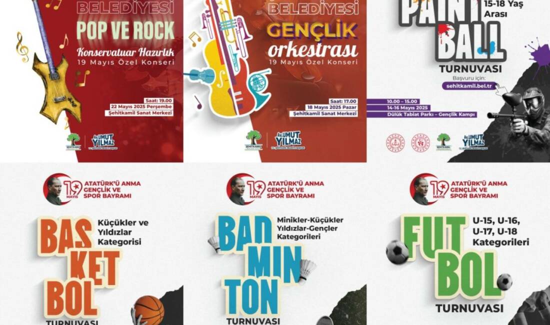 Gaziantep’in Şehitkamil ilçesinde 19 Mayıs Atatürk’ü Anma, Gençlik ve Spor