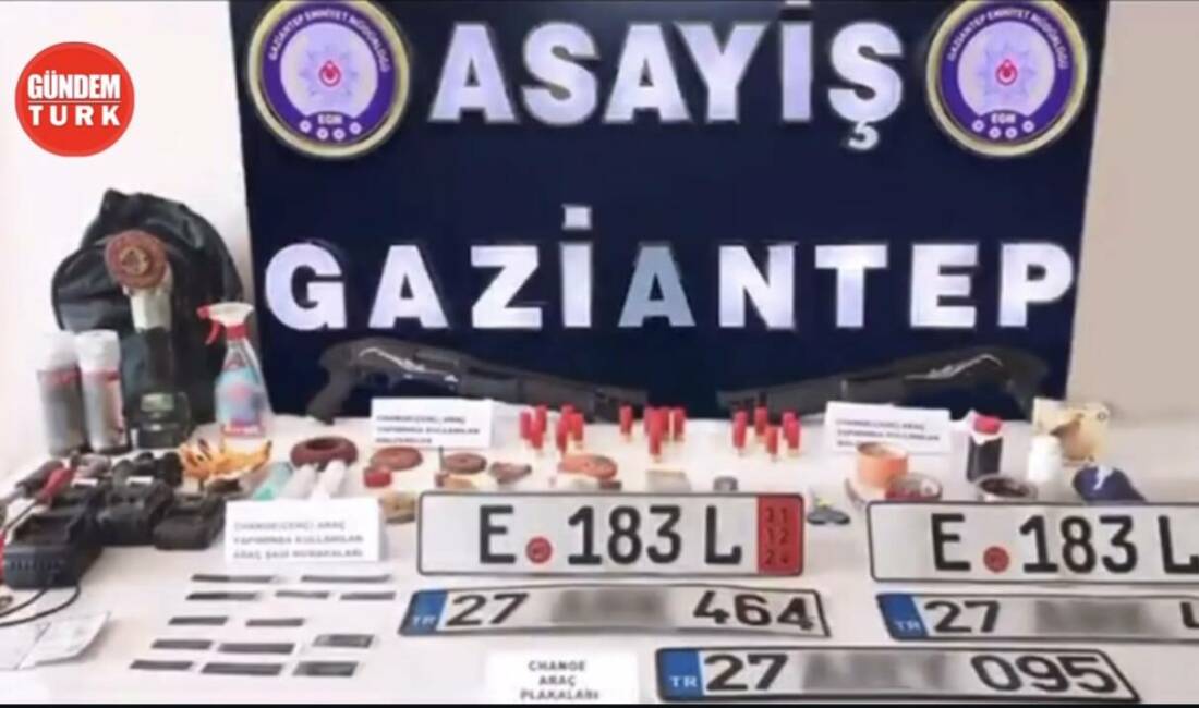 Gaziantep Cumhuriyet Başsavcılığı koordinesinde yürütülen soruşturma kapsamında, Asayiş Şube Müdürlüğü