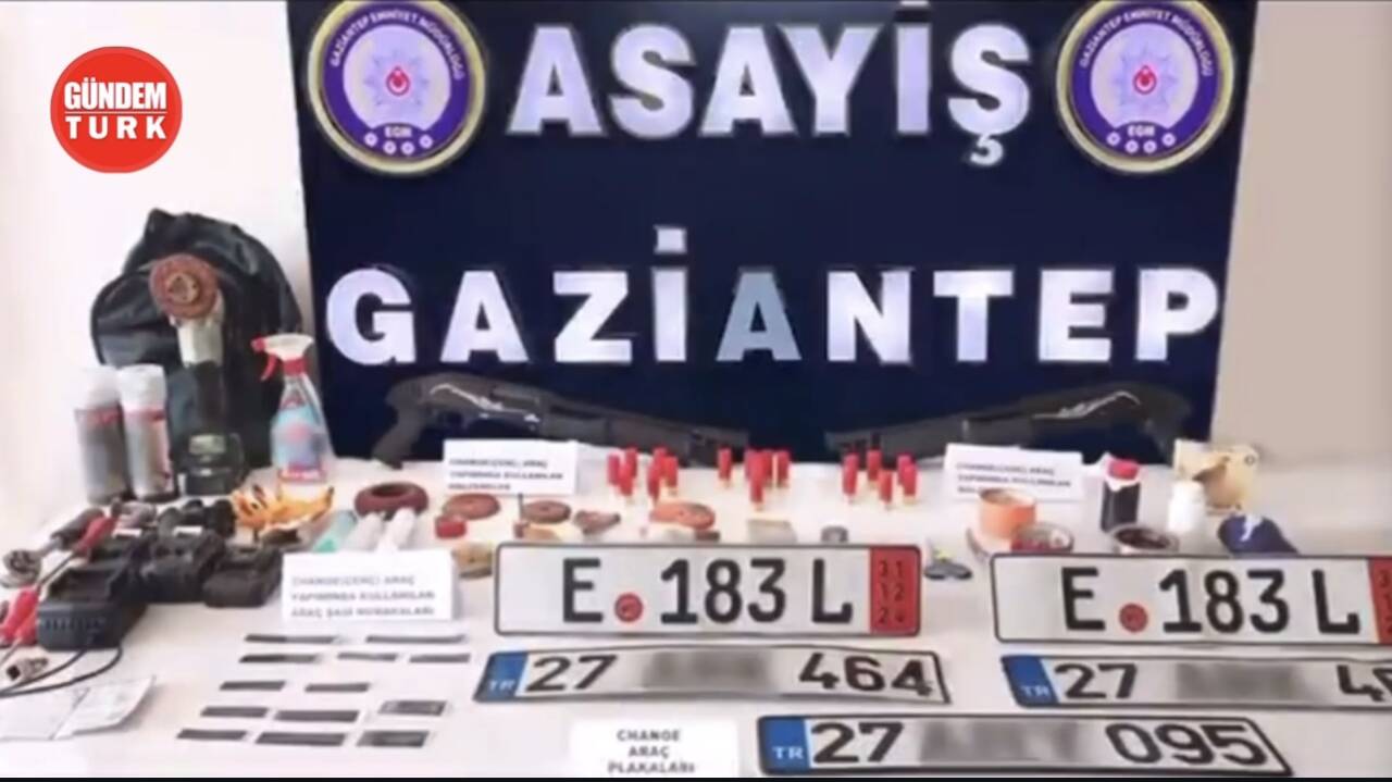 Gaziantep Cumhuriyet Başsavcılığı koordinesinde yürütülen soruşturma kapsamında, Asayiş Şube Müdürlüğü