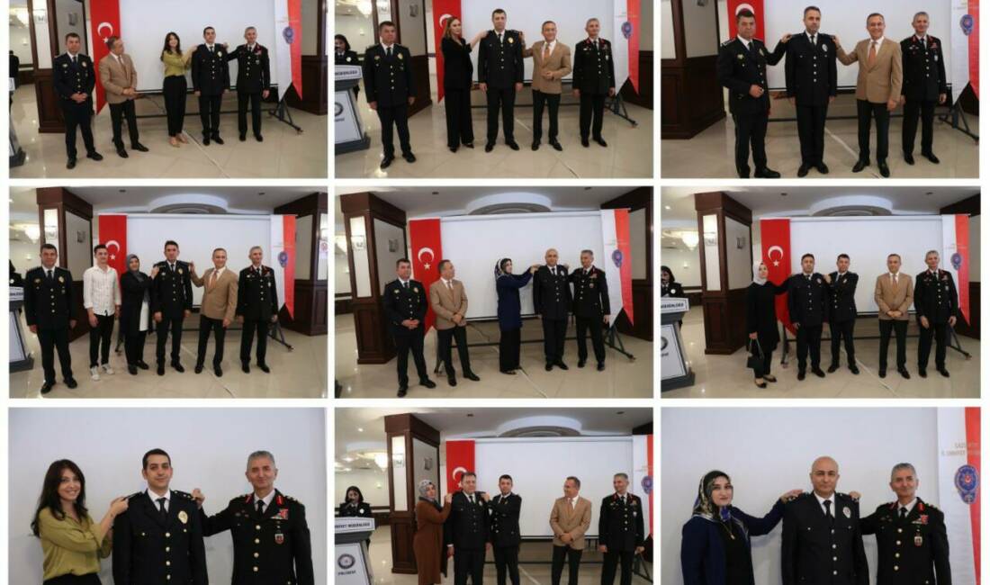 Gaziantep İl Emniyet Müdürlüğü’nde görevli personel için rütbe terfi töreni