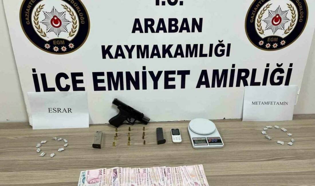 Gaziantep’in Araban ilçesinde İlçe Emniyet Amirliği ekipleri tarafından uyuşturucu operasyonu