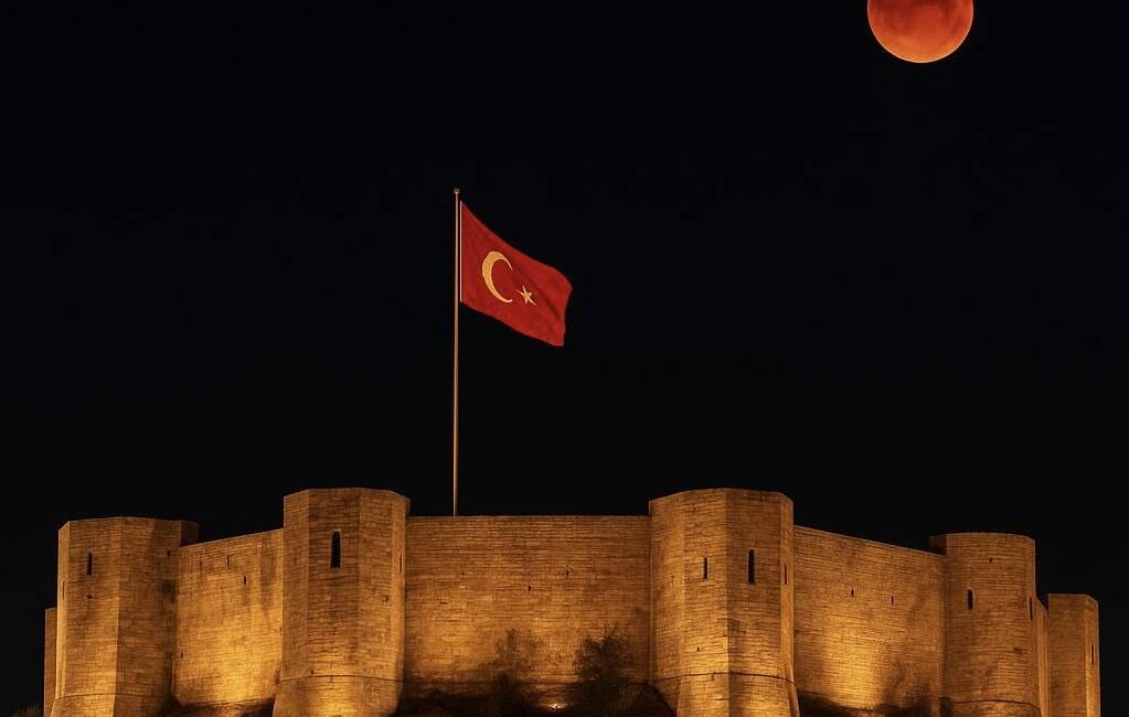 Gaziantep semalarında bu gece gökyüzü eşsiz bir manzaraya sahne oldu.