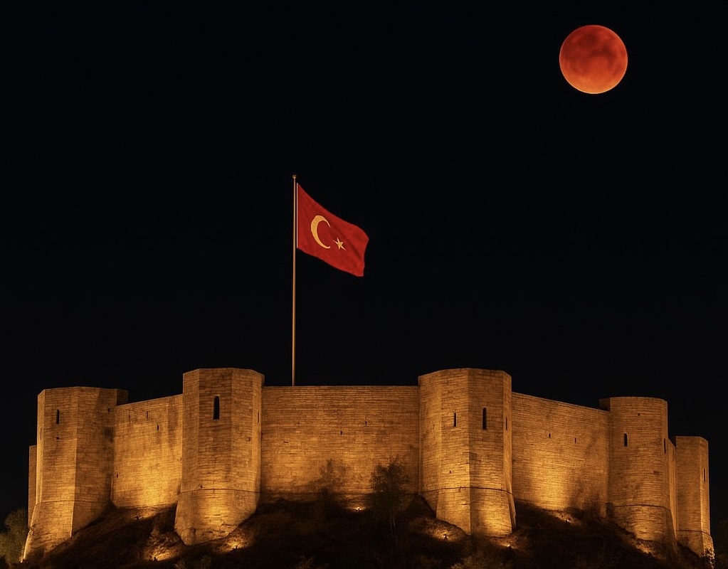 Gaziantep semalarında bu gece gökyüzü eşsiz bir manzaraya sahne oldu.